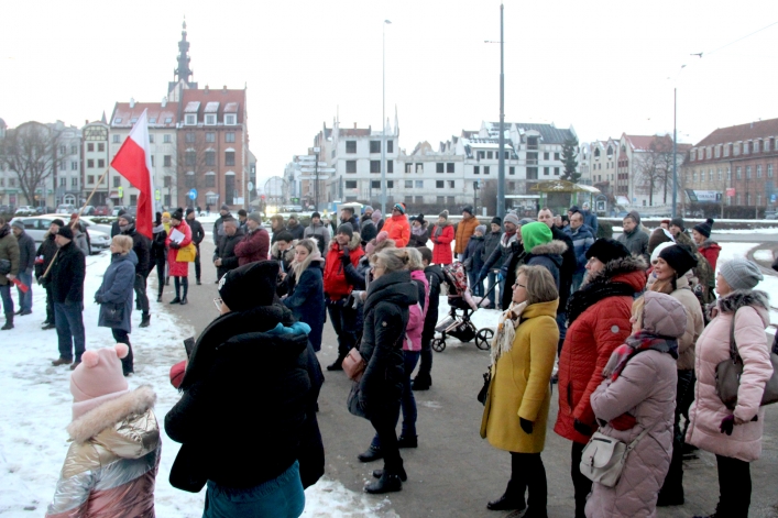 Elblążanie protestowali przeciwko segregacji sanitarnej 