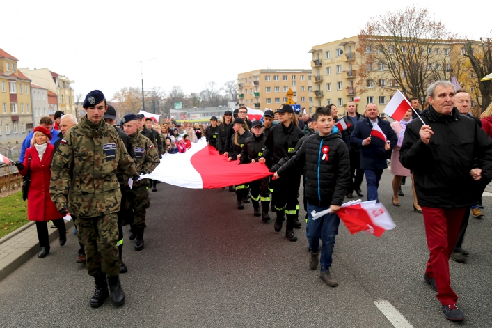 Elblażanie świętowali 100-lecie odzyskania niepodległości przez Polskę