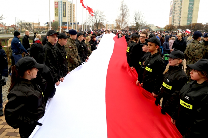 Elblażanie świętowali 100-lecie odzyskania niepodległości przez Polskę