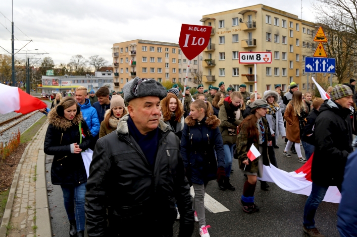 Elblążanie świętowali 99. rocznicę odzyskania przez Polskę niepodległości