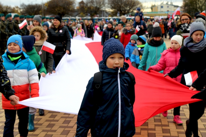Elblążanie świętowali 99. rocznicę odzyskania przez Polskę niepodległości
