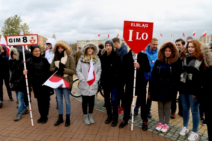 Elblążanie świętowali 99. rocznicę odzyskania przez Polskę niepodległości