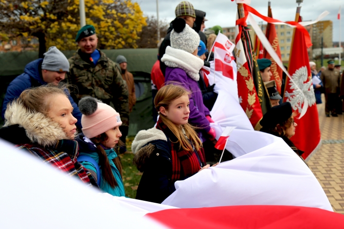 Elblążanie świętowali 99. rocznicę odzyskania przez Polskę niepodległości