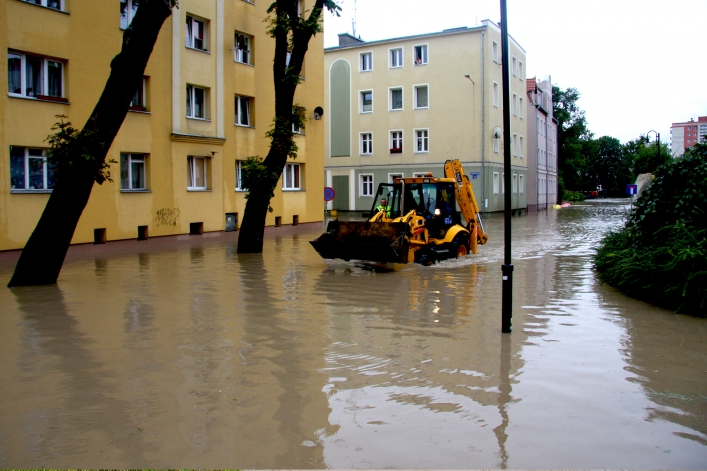 Elblążanie walczą z wielką wodą. 