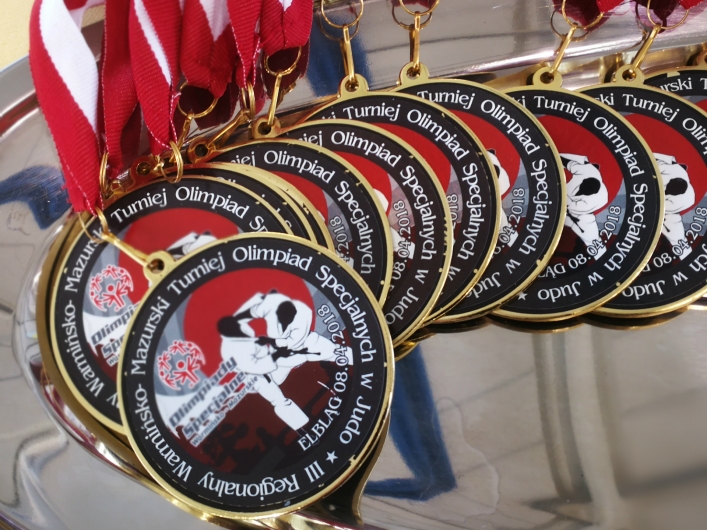 Uczestnicy III Regionalnego Warmińsko-Mazurskiego Turnieju Olimpiad Specjalnych w Judo,
