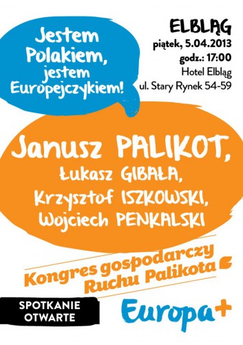 Janusz Palikot i Marek Siwiec w Elblągu będą promowali Europę Plus