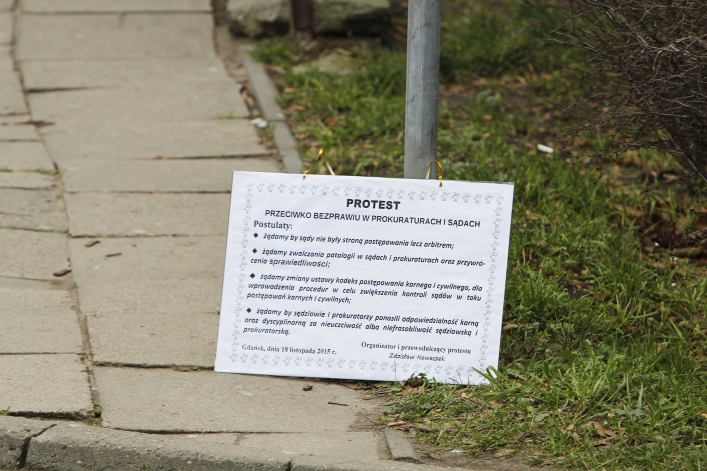 Jednoosobowa... akcja protestacyjna na Winnej