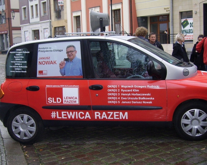 Jerzy Wenderlich w Elblągu na briefingu wyborczym SLD