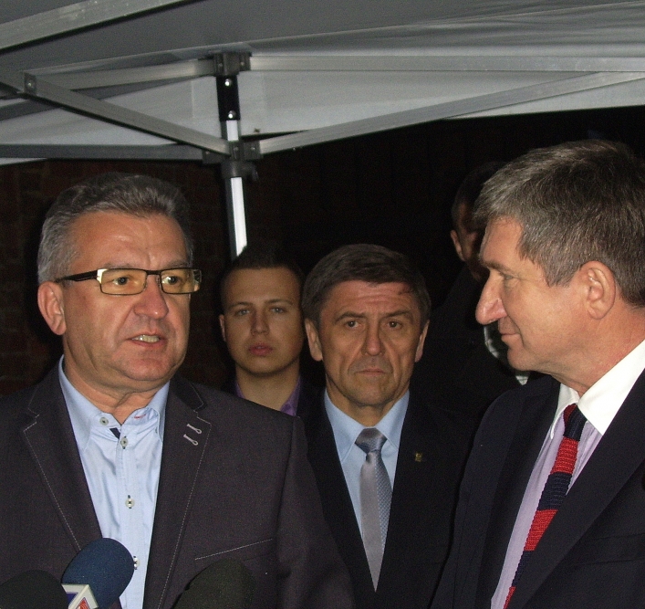 Jerzy Wenderlich w Elblągu na briefingu wyborczym SLD