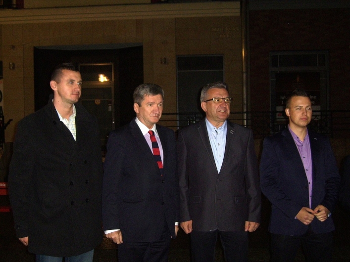 Jerzy Wenderlich w Elblągu na briefingu wyborczym SLD