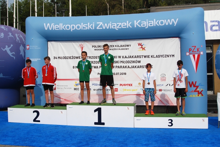 Hubert Kreczman i Patryk Stasiełowicz (rocznik 2006) zdobyli brązowy medal Mistrzostw Polski Młodzików w konkurencji C2 na dystansie 2000m