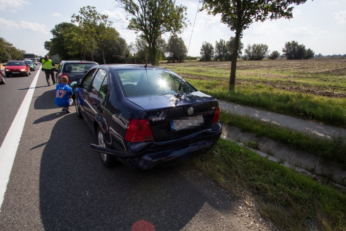 Kolizja czterech samochodów w Kazimierzowie