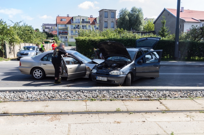 Kolizja dwóch pojazdów na ul. Browarnej