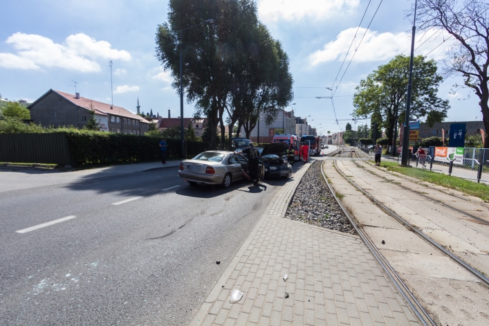 Kolizja dwóch pojazdów na ul. Browarnej