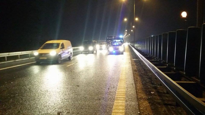 Kolizja na obwodnicy Elbląga. Ruch w kierunku Gdańska zablokowany