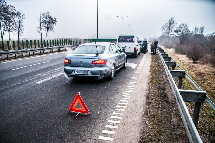 Kolizja na siódemce. Mgła ogranicza widoczność