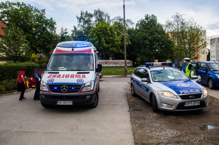 Kolizja na ulicy Sienkiewicza. Ucierpiało małe dziecko