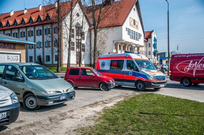 Kolizja przy ul. Legionów. 