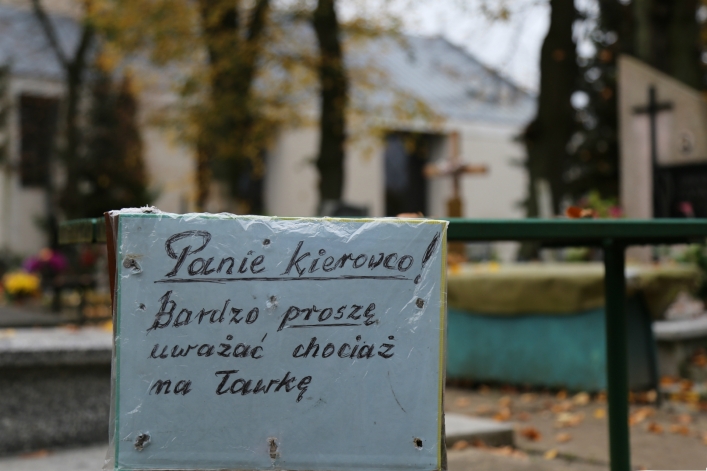 Ławeczka na cmentarzu Agrykola