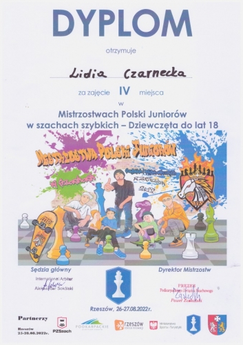 Lidia Czarnecka na podium mistrzostw Polski juniorów