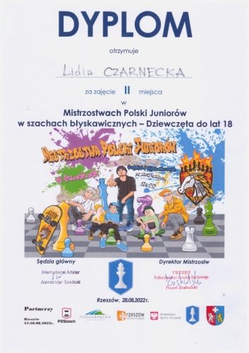 Lidia Czarnecka na podium mistrzostw Polski juniorów