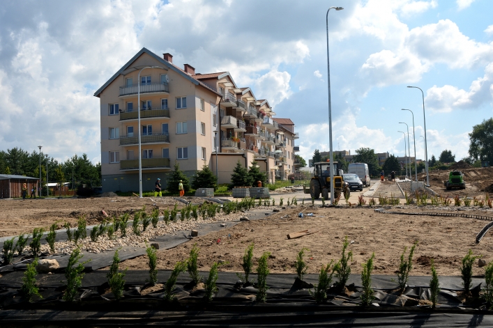 Lidl przy skrzyżowaniu Ogólnej i al. Jana Pawła II (26 lipca 2018 r.)