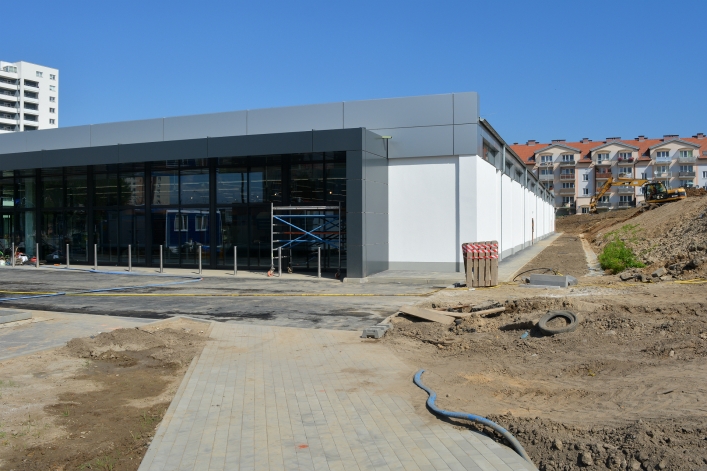 Lidl przy skrzyżowaniu Ogólnej i al. Jana Pawła II (26 lipca 2018 r.)
