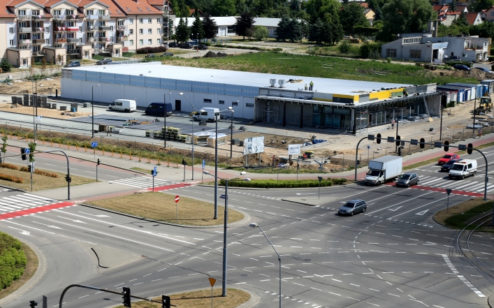 Lidl przy skrzyżowaniu Ogólnej i al. Jana Pawła II