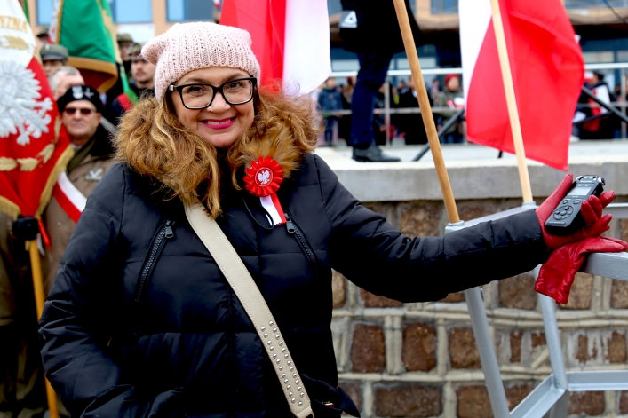 Mira Stankiewicz podczas Narodowego Święta Niepodległości (2018 r.)