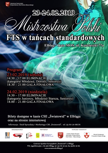 Mistrzostwa Polski FTS w tańcach standardowych – plakat