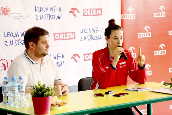 Mistrzyni Europy Izabela Bełcik spotkała się z uczniami elbląskiej „dziewiętnastki