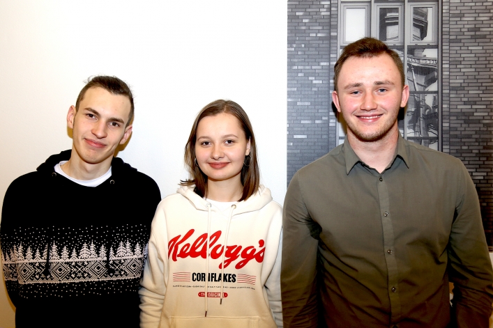 Od lewej: Aam Gronek, Aleksandra Dąbrowska i Patryk Pieczarka