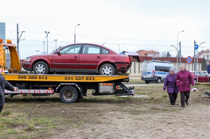 Mocne zderzenie na skrzyżowaniu Węgrowska-Płk. Dąbka
