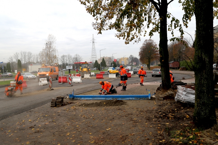 Na Królewieckiej mamy już tymczasowe rondo (skrzyżowanie Królewieckiej i Kościuszki)