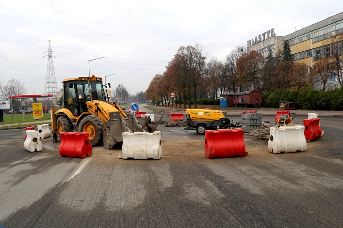 Na Królewieckiej mamy już tymczasowe rondo (skrzyżowanie Królewieckiej i Kościuszki)