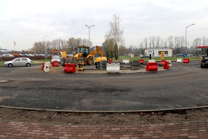 Na Królewieckiej mamy już tymczasowe rondo (skrzyżowanie Królewieckiej i Kościuszki)