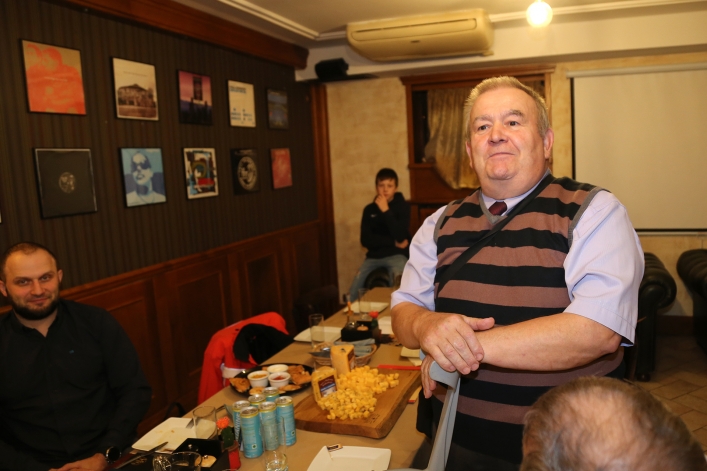 Nestor elbląskich kucharzy na spotkaniu Elbląskiego Klubu Szefów Kuchni