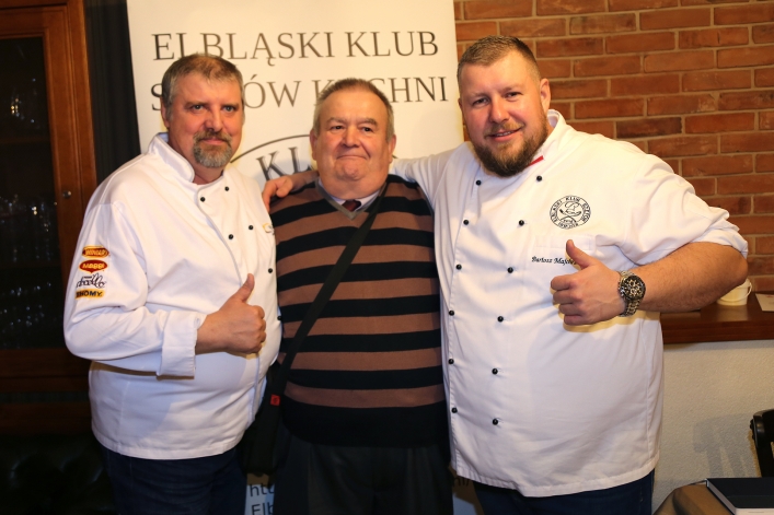 Nestor elbląskich kucharzy na spotkaniu Elbląskiego Klubu Szefów Kuchni