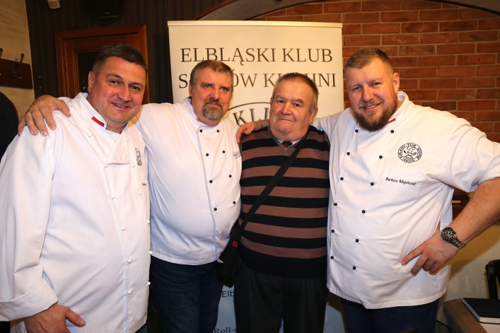 Nestor elbląskich kucharzy na spotkaniu Elbląskiego Klubu Szefów Kuchni