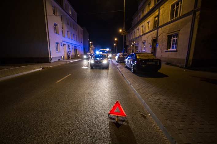 Nocne potrącenie na ulicy Traugutta