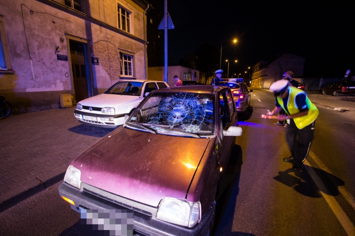 Nocne potrącenie na ulicy Traugutta