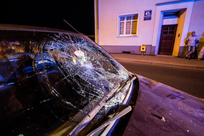 Nocne potrącenie na ulicy Traugutta