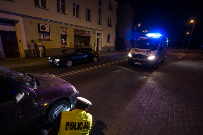 Nocne potrącenie na ulicy Traugutta