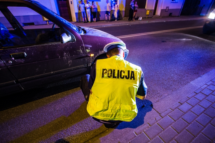 Nocne potrącenie na ulicy Traugutta