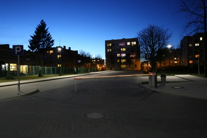 Nowy gmach Sądu Okręgowego w Elblągu nocą