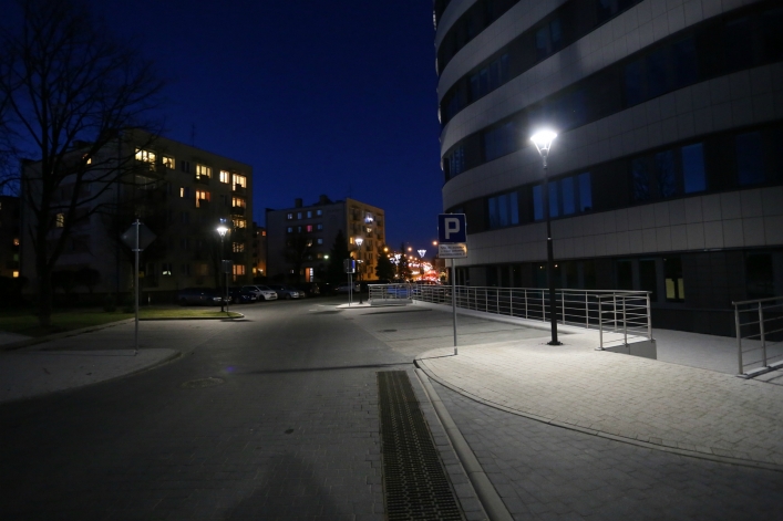 Nowy gmach Sądu Okręgowego w Elblągu nocą