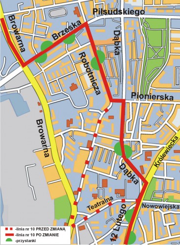 Od 4 marca zmiany w trasach autobusów linii 6, 10 i T3                   