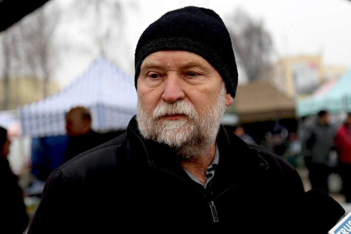 inż. Mirosław Markiewicz udziela wywiadu dziennikarzom