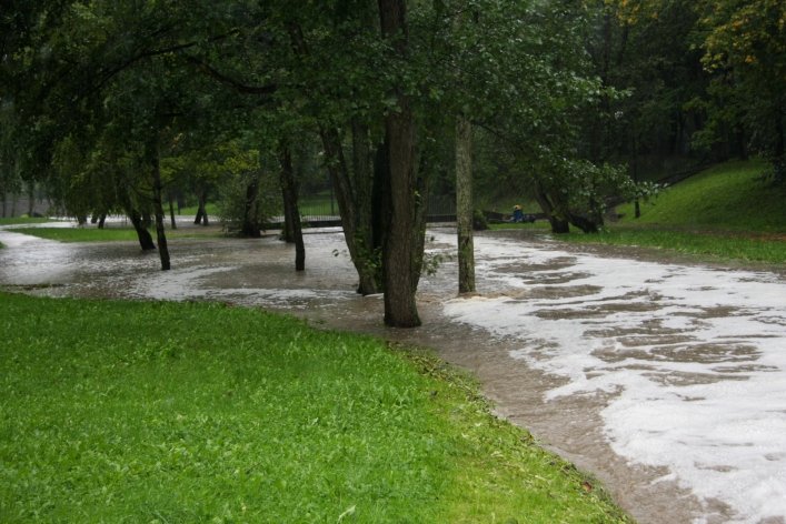 Park Dolinka pod wodą. Kumiela wystąpiła z brzegów