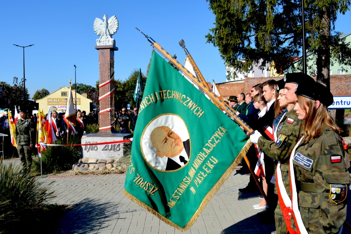 Pasłęk. Uroczyste odsłonięcie Pomnika Niepodległości